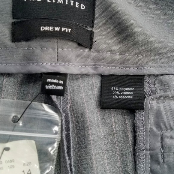 The Limited Gray & Pink Pinstripe Drew Fit Slim Bootcut Pant - Picture 2 of 7